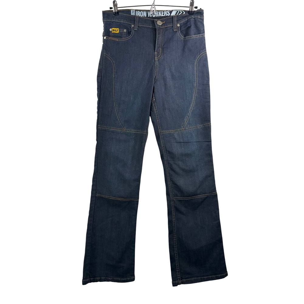 Iron Workers Bilt reinforced motorcycle Jeans sz 6 Blue Lined kevlar‎ grunge 90s